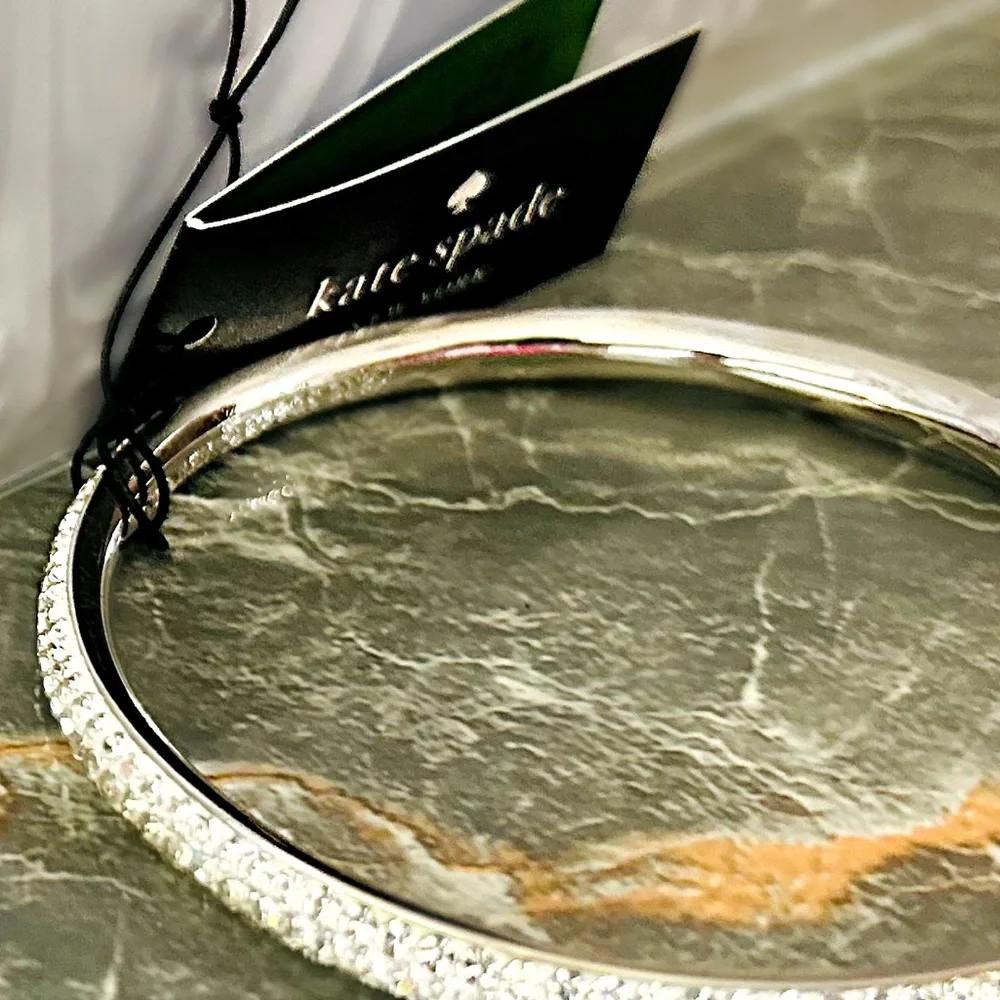 kate spade silver pavé Cubic Zircons Bangle. (MSRP $69) - Picture 3 of 5